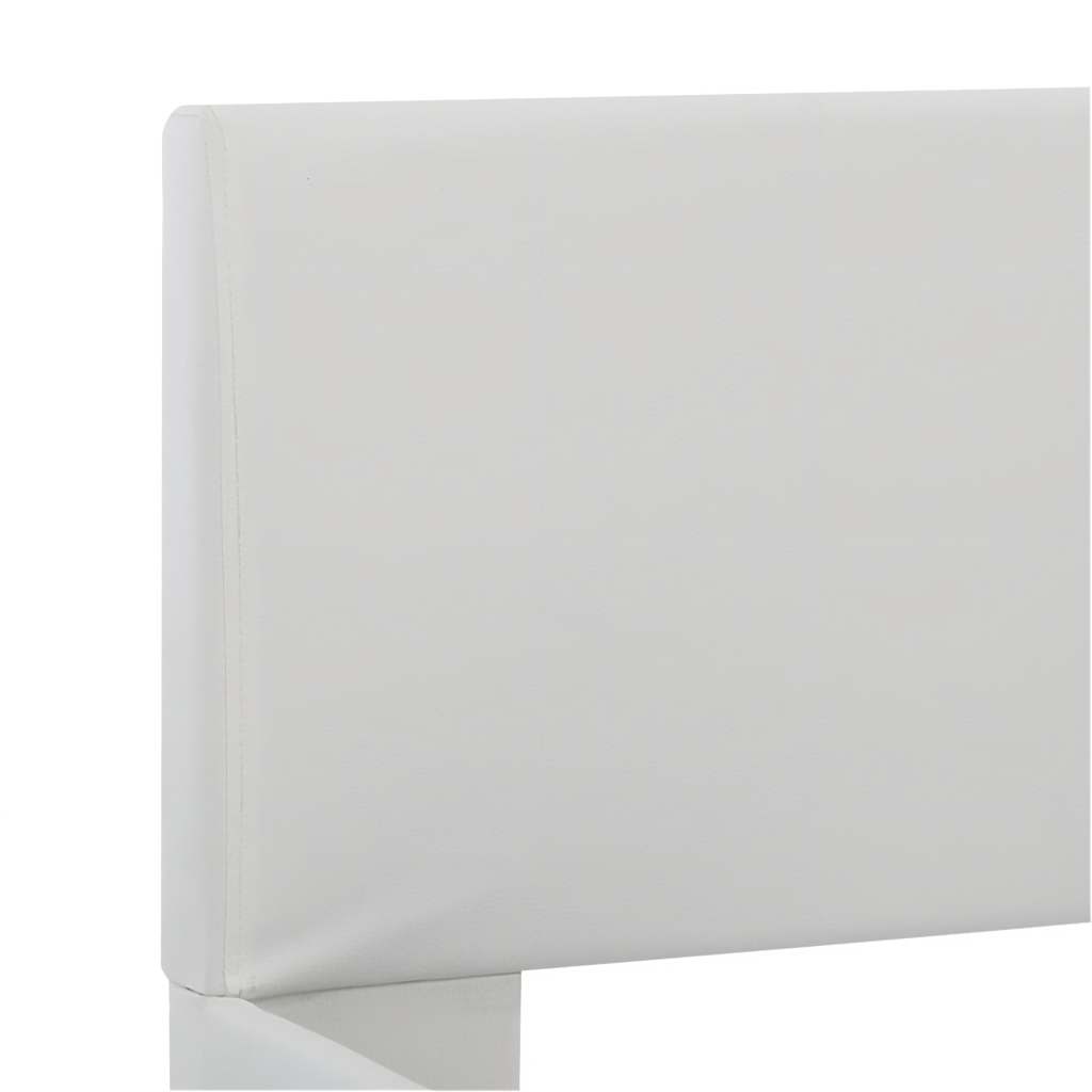 Rám Postele S Led Světlem Bílý Umělá Kůže 160 X 200 Cm