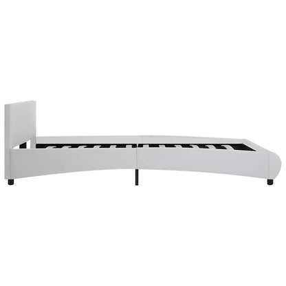 Rám Postele S Led Světlem Bílý Umělá Kůže 180 X 200 Cm