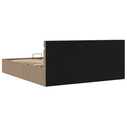 Rám Postele Led Úložný Prostor Cappuccino Umělá Kůže 160X200 Cm