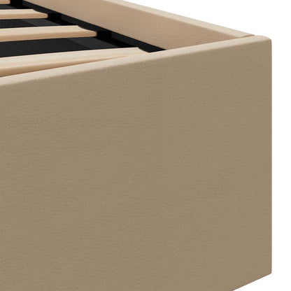 Rám Postele Led Úložný Prostor Cappuccino Umělá Kůže 160X200 Cm