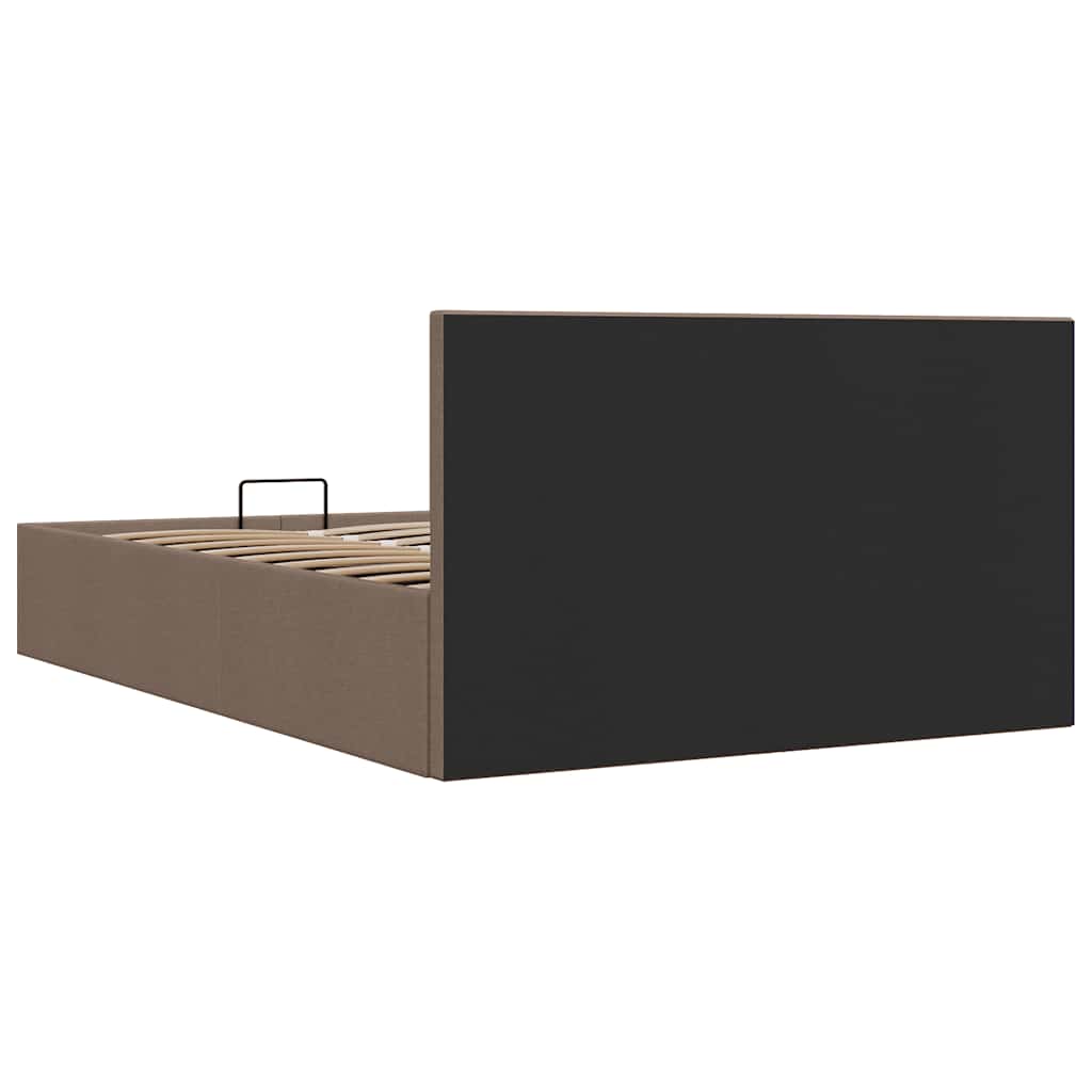 Zvedací Rám Postele S Úložným Prostorem Taupe Textil 140X200 Cm