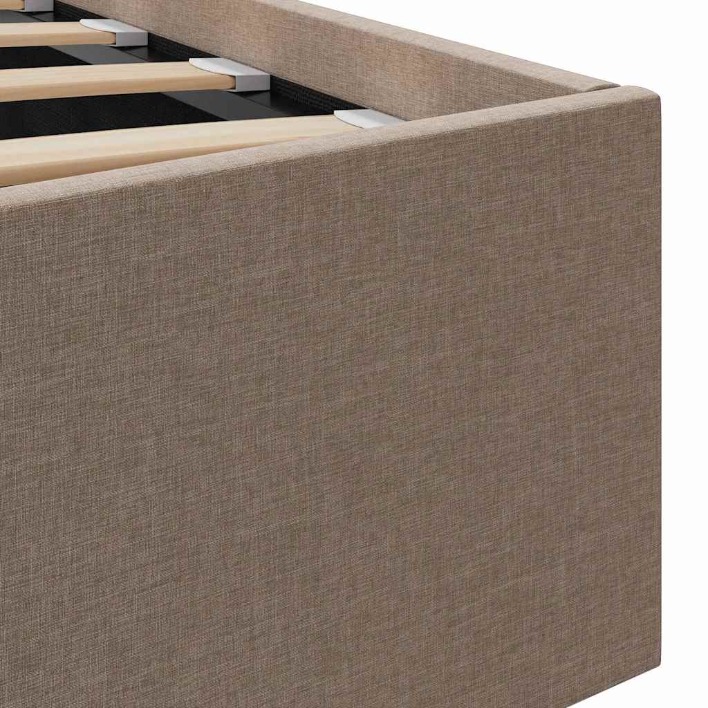 Zvedací Rám Postele S Úložným Prostorem Taupe Textil 140X200 Cm