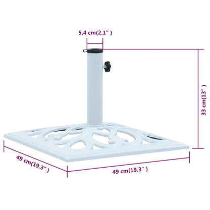 Stojan Na Slunečník Bílý 12 Kg 49 Cm Litina