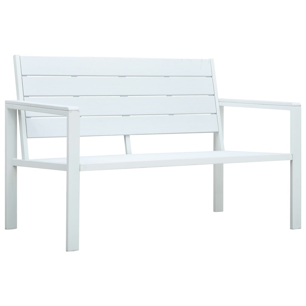 Zahradní Lavice 120 Cm Hdpe Černá Dřevěný Vzhled