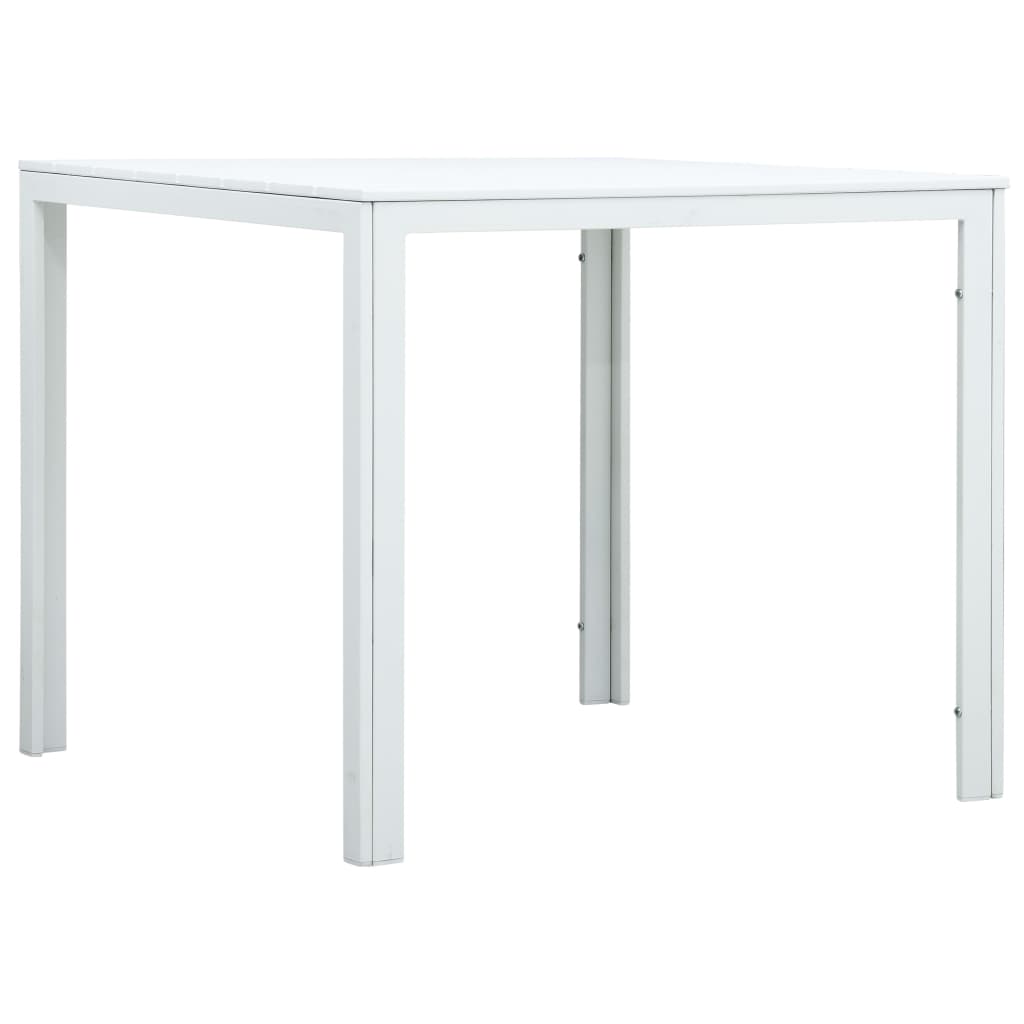 Konferenční Stolek Bílý 78X78X74 Cm Hdpe Dřevěný Vzhled