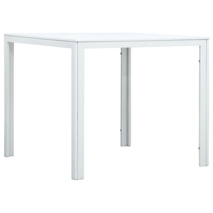 Konferenční Stolek Bílý 78X78X74 Cm Hdpe Dřevěný Vzhled