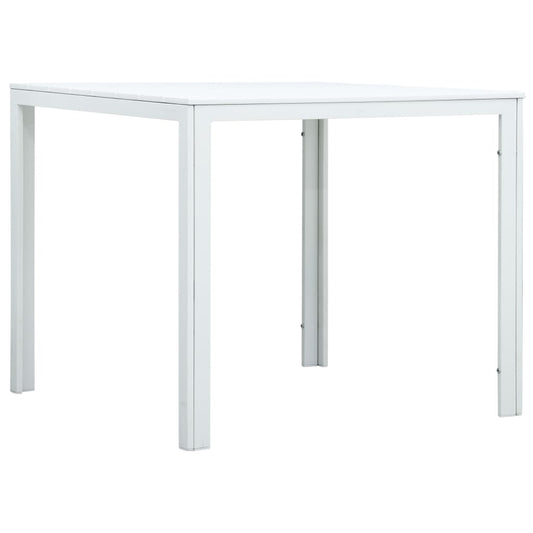 Konferenční Stolek Bílý 78X78X74 Cm Hdpe Dřevěný Vzhled