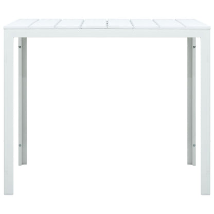 Konferenční Stolek Bílý 78X78X74 Cm Hdpe Dřevěný Vzhled
