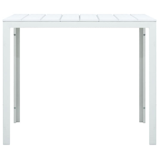 Konferenční Stolek Bílý 78X78X74 Cm Hdpe Dřevěný Vzhled