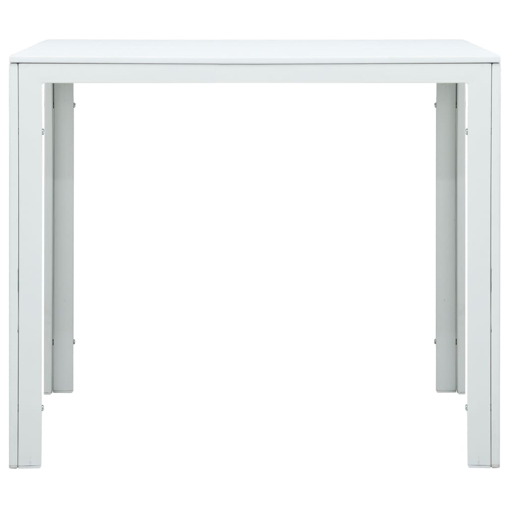 Konferenční Stolek Bílý 78X78X74 Cm Hdpe Dřevěný Vzhled