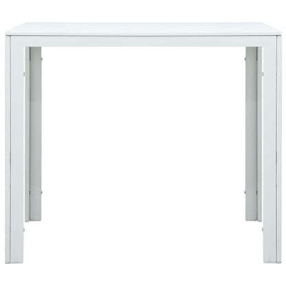 Konferenční Stolek Bílý 78X78X74 Cm Hdpe Dřevěný Vzhled