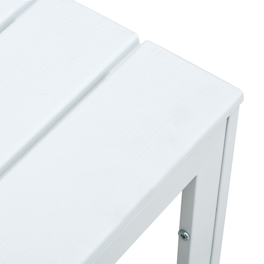 Konferenční Stolek Bílý 78X78X74 Cm Hdpe Dřevěný Vzhled
