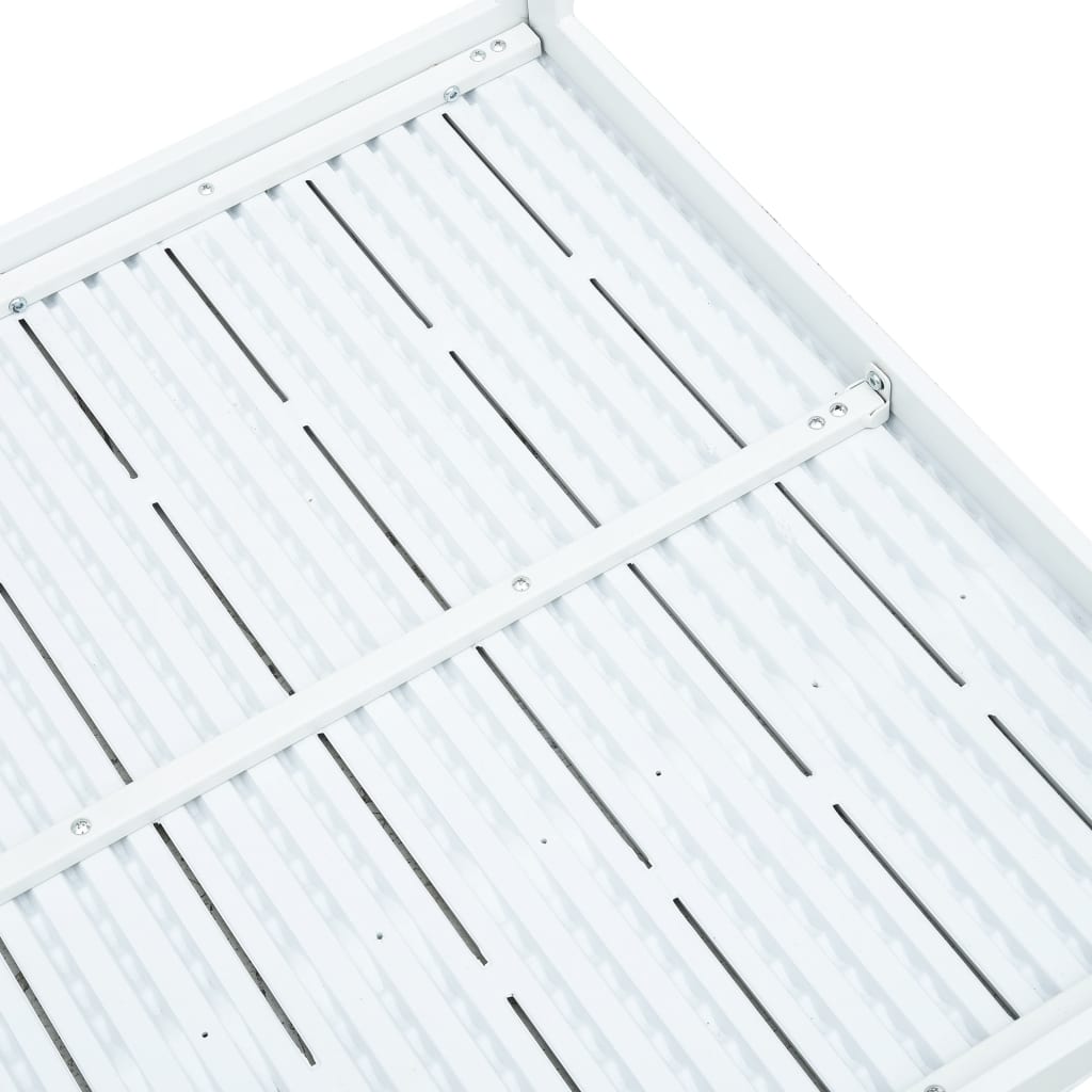 Konferenční Stolek Bílý 78X78X74 Cm Hdpe Dřevěný Vzhled