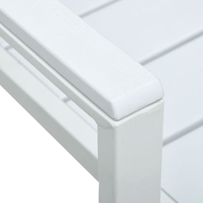 Zahradní Židle 4 Ks Bílé Hdpe Dřevěný Vzhled