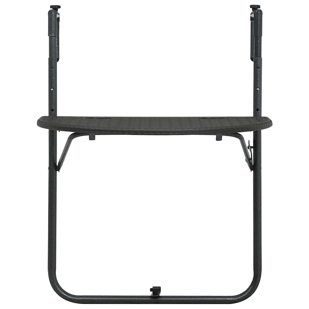 Závěsný Stůl Na Balkon Hnědý 60X64X83,5Cm Plast Ratanový Vzhled