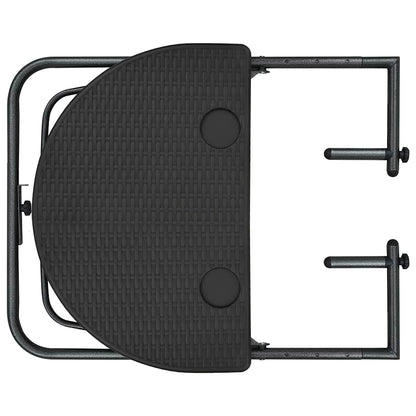 Závěsný Stůl Na Balkon Hnědý 60X64X83,5Cm Plast Ratanový Vzhled