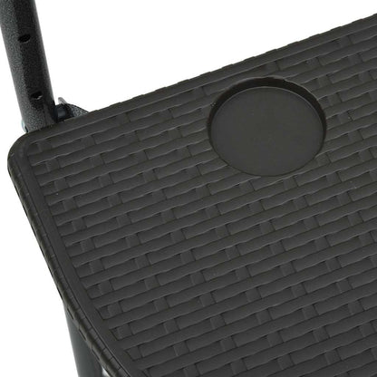 Závěsný Stůl Na Balkon Hnědý 60X64X83,5Cm Plast Ratanový Vzhled