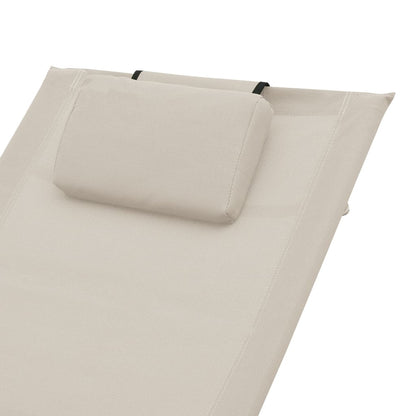 Zahradní Lehátko S Polštářkem Krémové Textilen