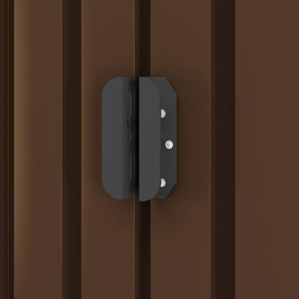 Zahradní Domek Na Nářadí Hnědý 194 X 121 X 181 Cm Ocel