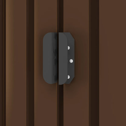 Zahradní Domek Na Nářadí Hnědý 194 X 121 X 181 Cm Ocel