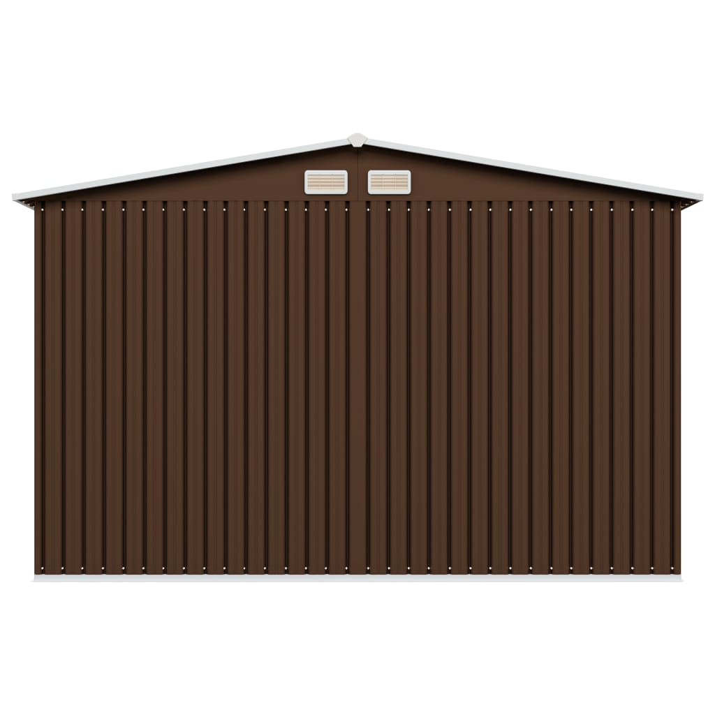 Zahradní Domek Na Nářadí Hnědý 257 X 205 X 178 Cm Ocel