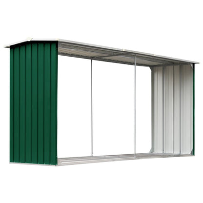 Zahradní Kůlna Na Dříví Pozinkovaná Ocel 330X92X153 Cm