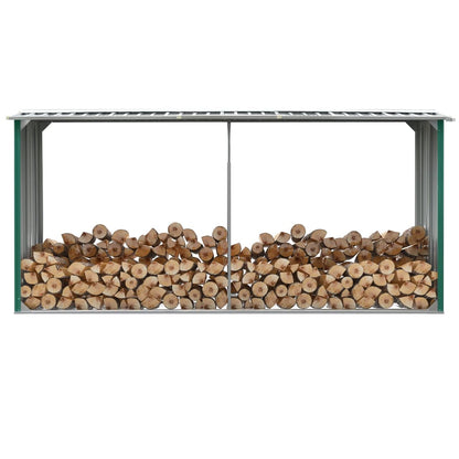 Zahradní Kůlna Na Dříví Pozinkovaná Ocel 330X92X153 Cm