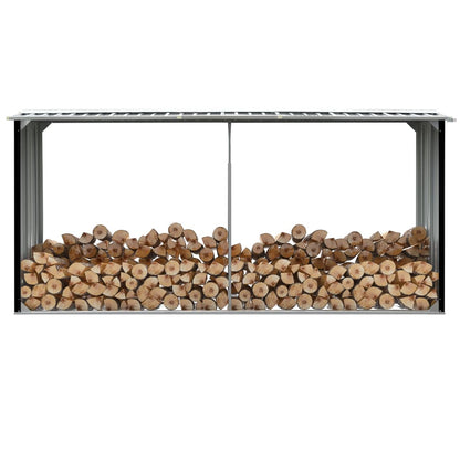 Zahradní Kůlna Na Dříví Pozinkovaná Ocel 330X92X153 Cm