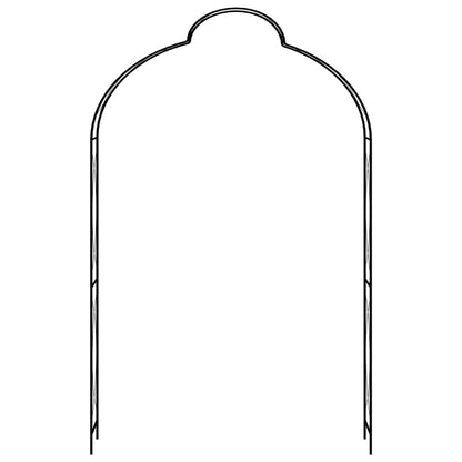 Zahradní Oblouk Černý 150 X 34 X 240 Cm Železný