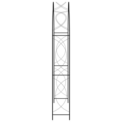 Zahradní Oblouk Černý 150 X 34 X 240 Cm Železný