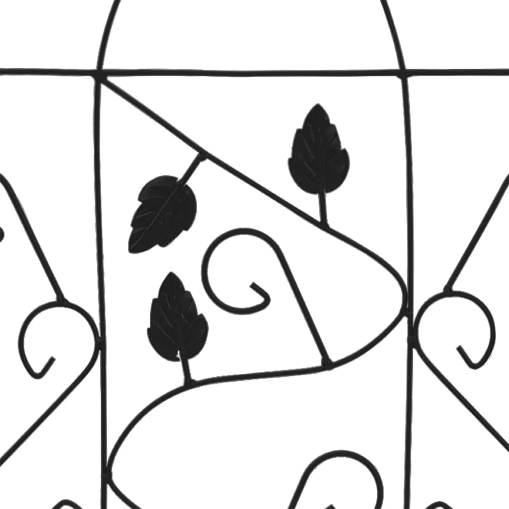 Opěry Na Pnoucí Rostliny 3 Ks Černé 40 X 100 Cm Železo