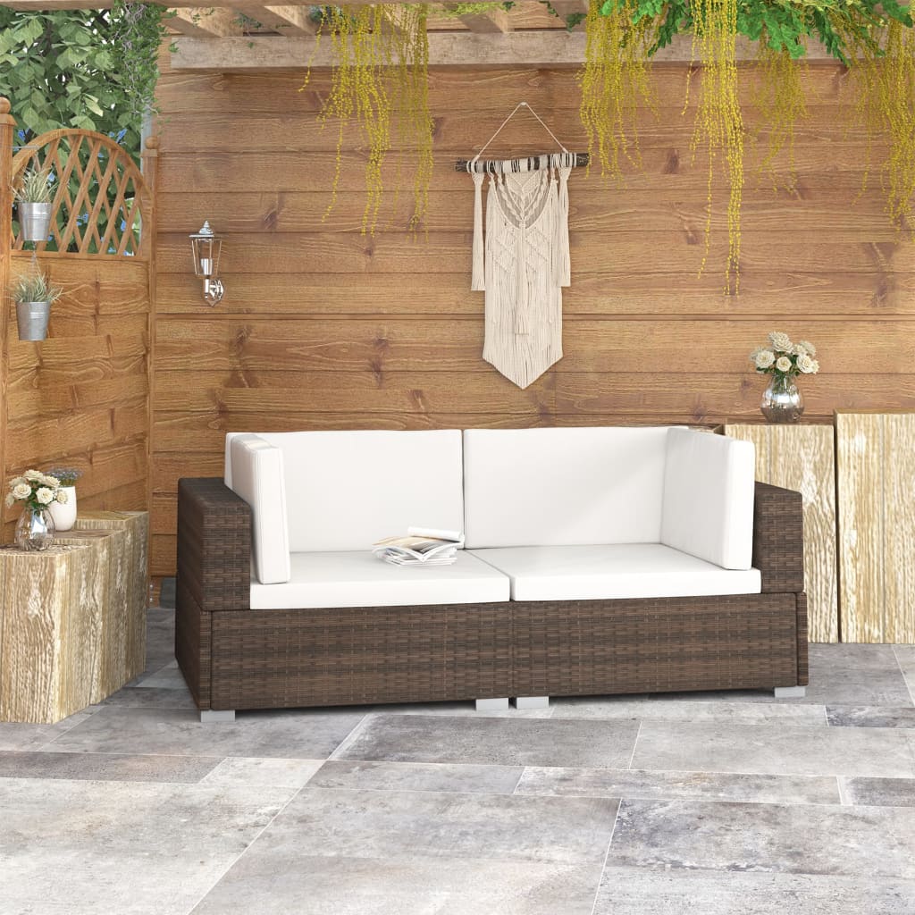 Dílčí Rohová Křesla 2 Ks S Poduškami Polyratan