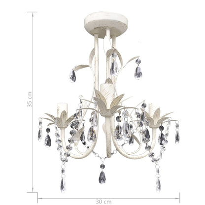 Křišťálové Lustry 2 Ks Elegantní Bílé