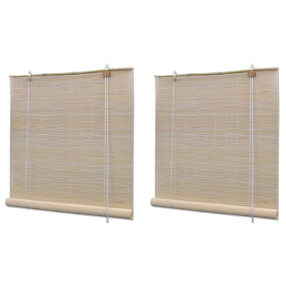 Zatemňovací Rolety Z Přírodního Bambusu 4 Ks 120 X 160 Cm