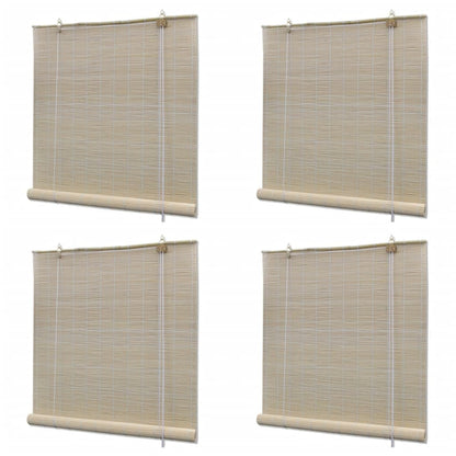 Zatemňovací Rolety Z Přírodního Bambusu 4 Ks 120 X 160 Cm