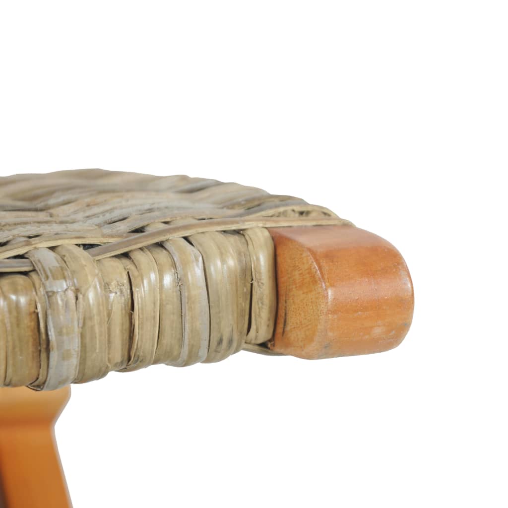 Relaxační Křeslo Přírodní Ratan Kubu A Masivní Mahagon