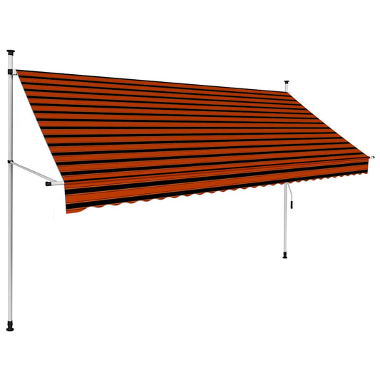 Ručně Zatahovací Markýza 300 Cm Oranžovo-Hnědá
