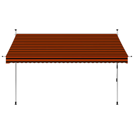 Ručně Zatahovací Markýza 300 Cm Oranžovo-Hnědá