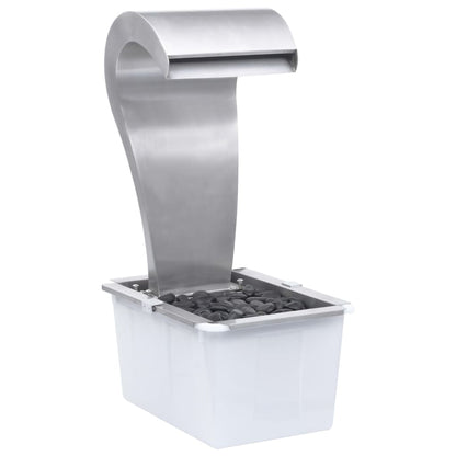 Zahradní Vodopád Stříbrný 52,4 X 34,2 X 82 Cm Nerezová Ocel