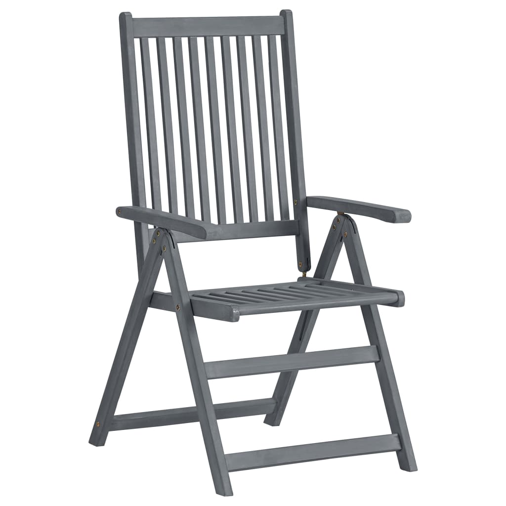7Dílný Zahradní Jídelní Set Masivní Akáciové Dřevo Šedý