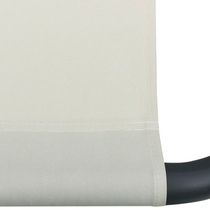 Zahradní Lehátko Krémové Ocel