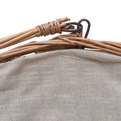 Koš Na Dřevo S Uchem 60 X 44 X 55 Cm Přírodní Vrba