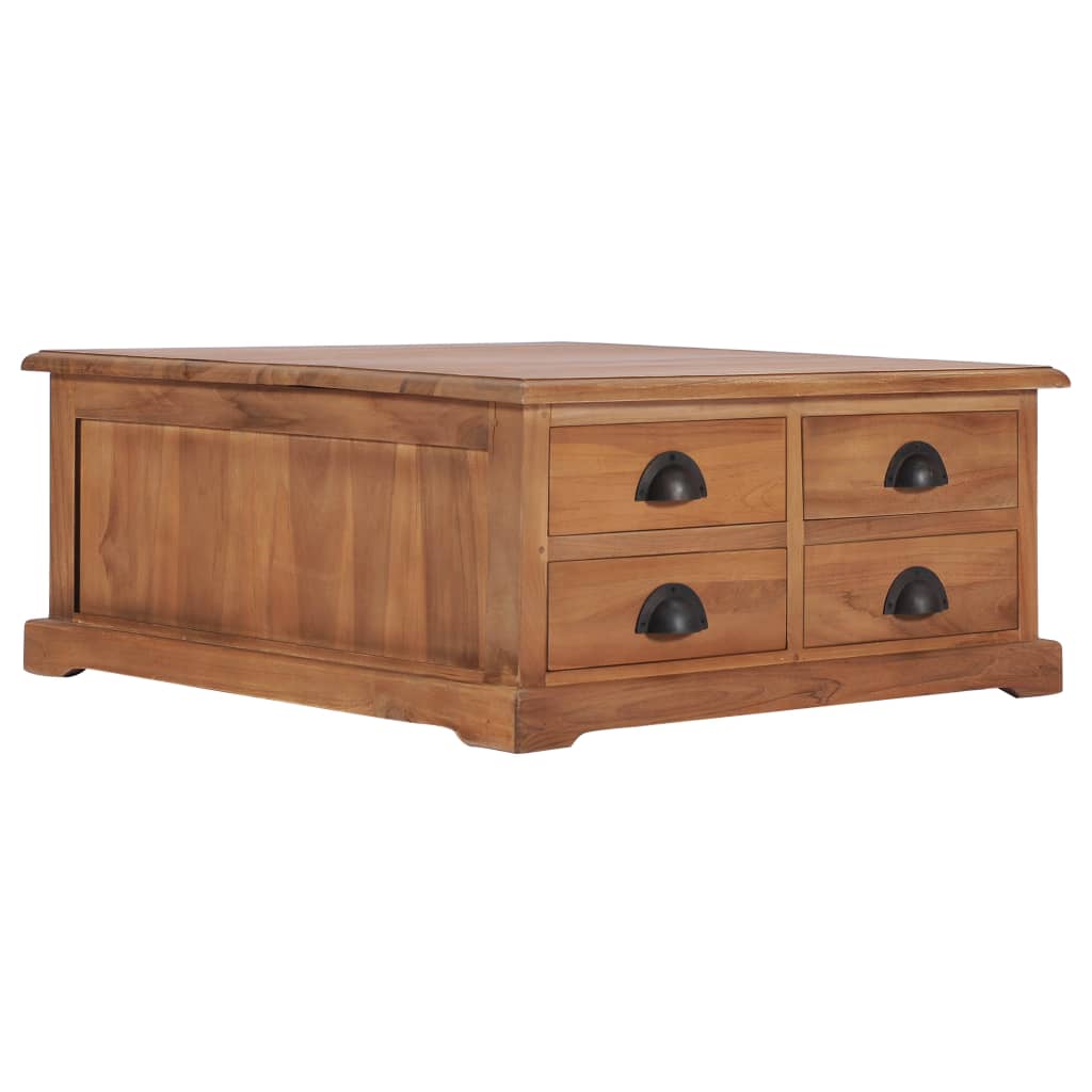 Konferenční Stolek 68 X 68 X 30 Cm Masivní Teakové Dřevo