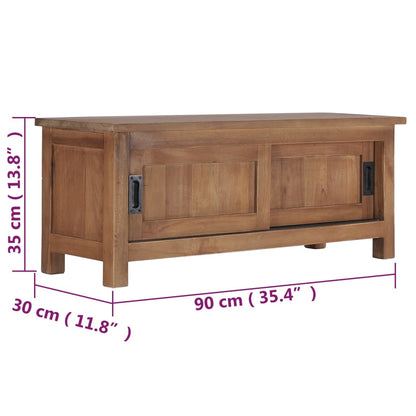 Tv Stolek 90 X 30 X 35 Cm Masivní Teakové Dřevo