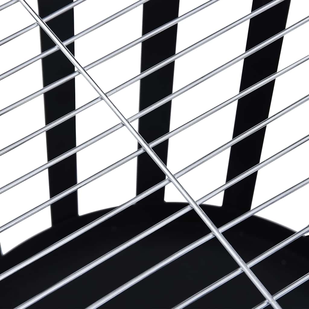 Zahradní Přenosné Ohniště Koš S Grilem Ocel 47,5 Cm