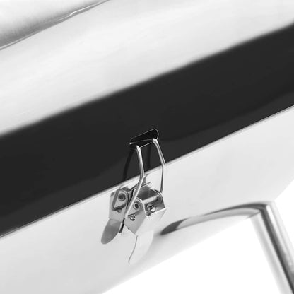 Přenosný Stolní Zahradní Gril Na Dřevěné Uhlí Nerezová Ocel