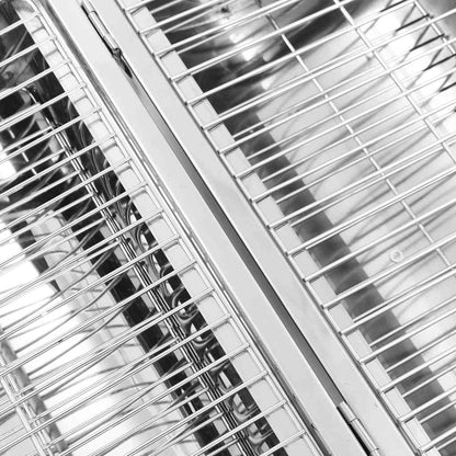 Přenosný Stolní Zahradní Gril Na Dřevěné Uhlí Nerezová Ocel