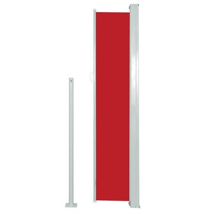 Zatahovací Boční Markýza/Zástěna Na Terasu 120 X 500 Cm Červená