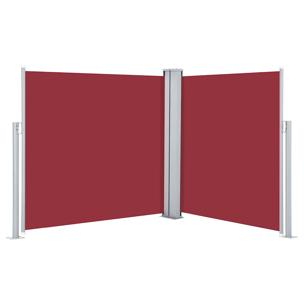Zatahovací Boční Markýza / Zástěna Červená 100 X 600 Cm