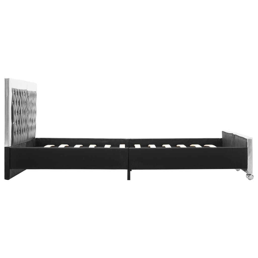 Rám Postele Bez Matrace Černý Umělá Kůže 180 X 200 Cm